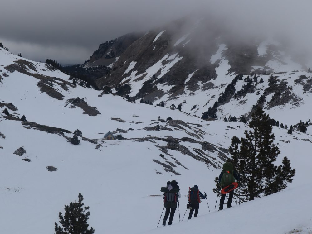 arrivée à la cabane des aiguillettes