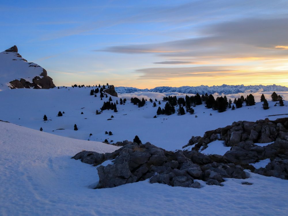 vue matinale depuis cabane des aiguillettes